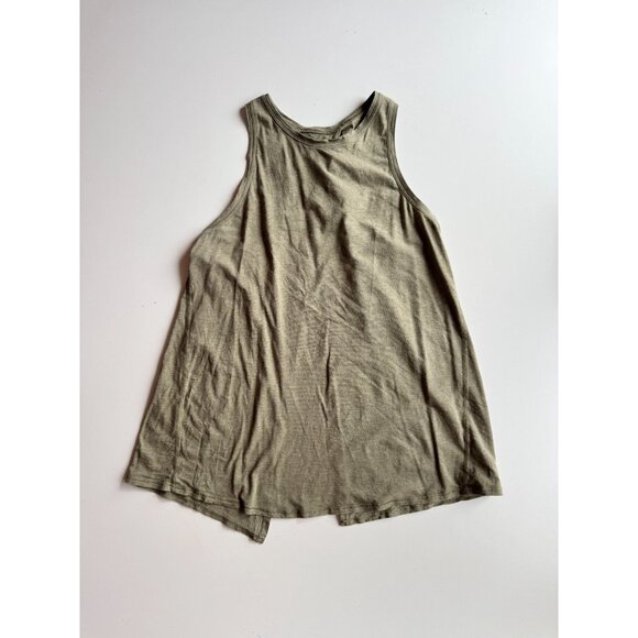 LULULEMON All Tied Up Grape Leaf Green Pima Cotton Tie Back Tank Top, Size 4 - Picture 9 of 13